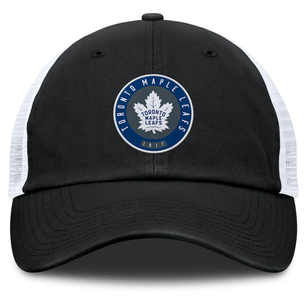 Toronto Maple Leafs Fanatics Averie Trucker Adjustable Hat - Black/Gray - NHL