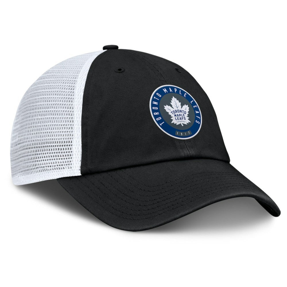 Toronto Maple Leafs Fanatics Averie Trucker Adjustable Hat - Black/Gray - NHL