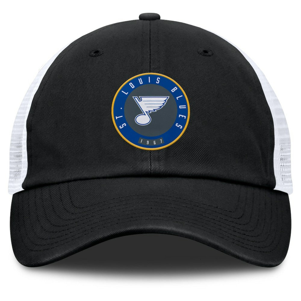 St. Louis Blues Fanatics Averie Trucker Adjustable Hat - Black/White - NHL