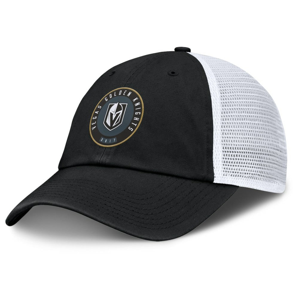 Vegas Golden Knights Fanatics Averie Trucker Adjustable Hat - Black/White - NHL
