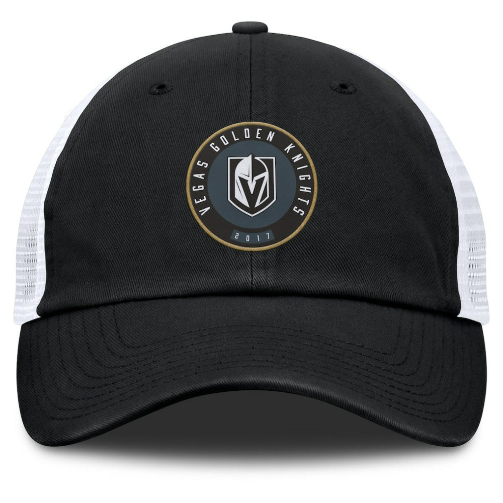 Vegas Golden Knights Fanatics Averie Trucker Adjustable Hat - Black/White - NHL