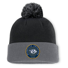 Nashville Predators Fanatics Aspyn Cuffed Knit Hat with Pom - Black - NHL