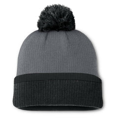Boston Bruins Fanatics Women's Cuffed Knit Hat with Pom - Charcoal - NHL