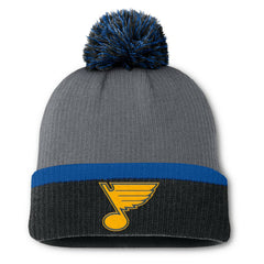 St. Louis Blues Fanatics Women's Cuffed Knit Hat with Pom - Charcoal - NHL