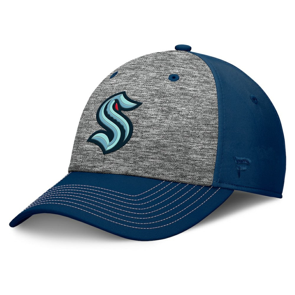 Seattle Kraken Fanatics Fundamental Top Shelf 2-Tone Flex Hat - Gray/Navy - NHL