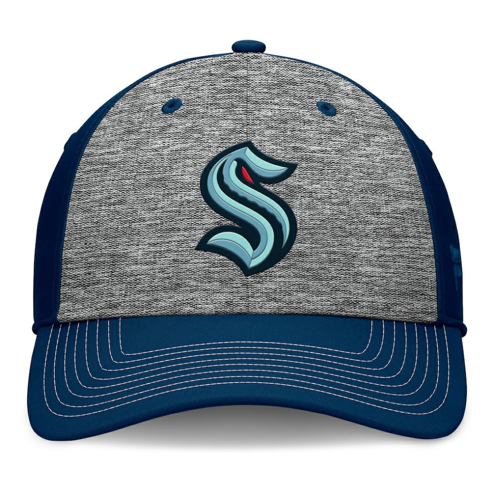 Seattle Kraken Fanatics Fundamental Top Shelf 2-Tone Flex Hat - Gray/Navy - NHL