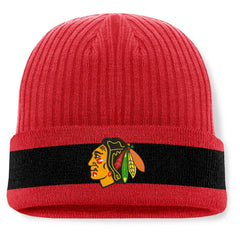 Chicago Blackhawks Fanatics Blueliner Cuffed Knit Hat - Red - NHL