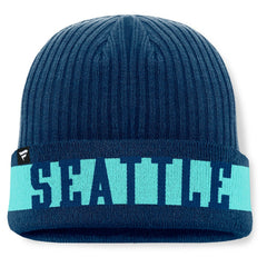 Seattle Kraken Fanatics Blueliner Cuffed Knit Hat - Deep Sea Blue - NHL