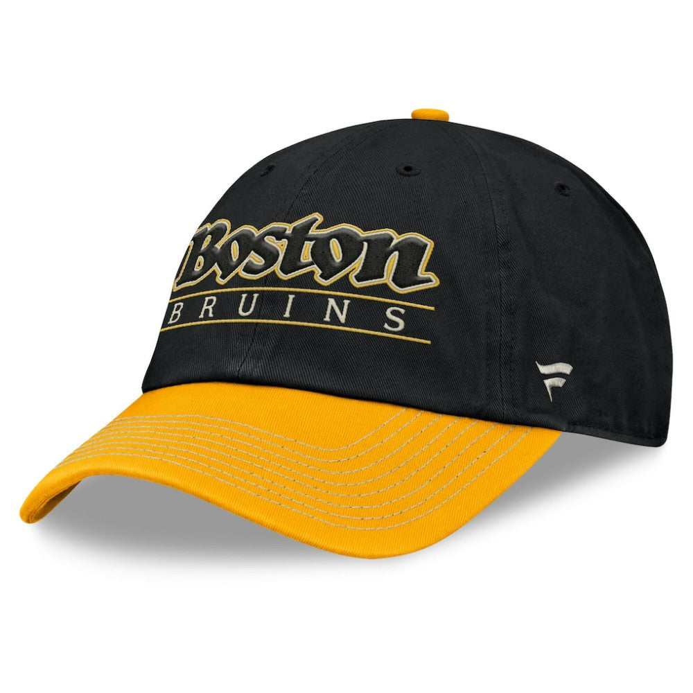 Boston Bruins Fanatics Heritage Home Ice Two-Tone Adjustable Hat - Black/Gold - NHL