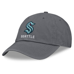 Seattle Kraken Fanatics Washed Adjustable Hat - Charcoal - NHL