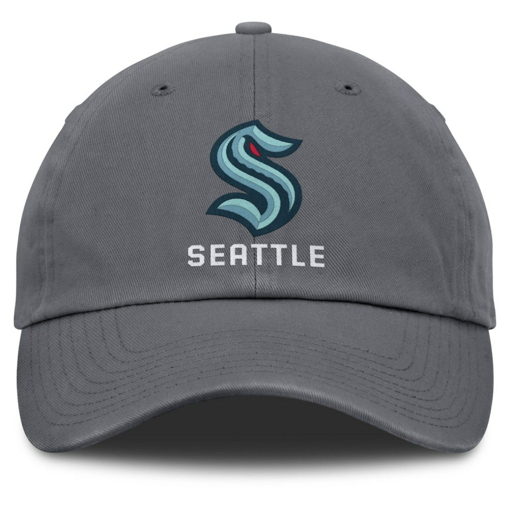 Seattle Kraken Fanatics Washed Adjustable Hat - Charcoal - NHL
