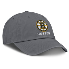 Boston Bruins Fanatics Washed Adjustable Hat - Charcoal - NHL