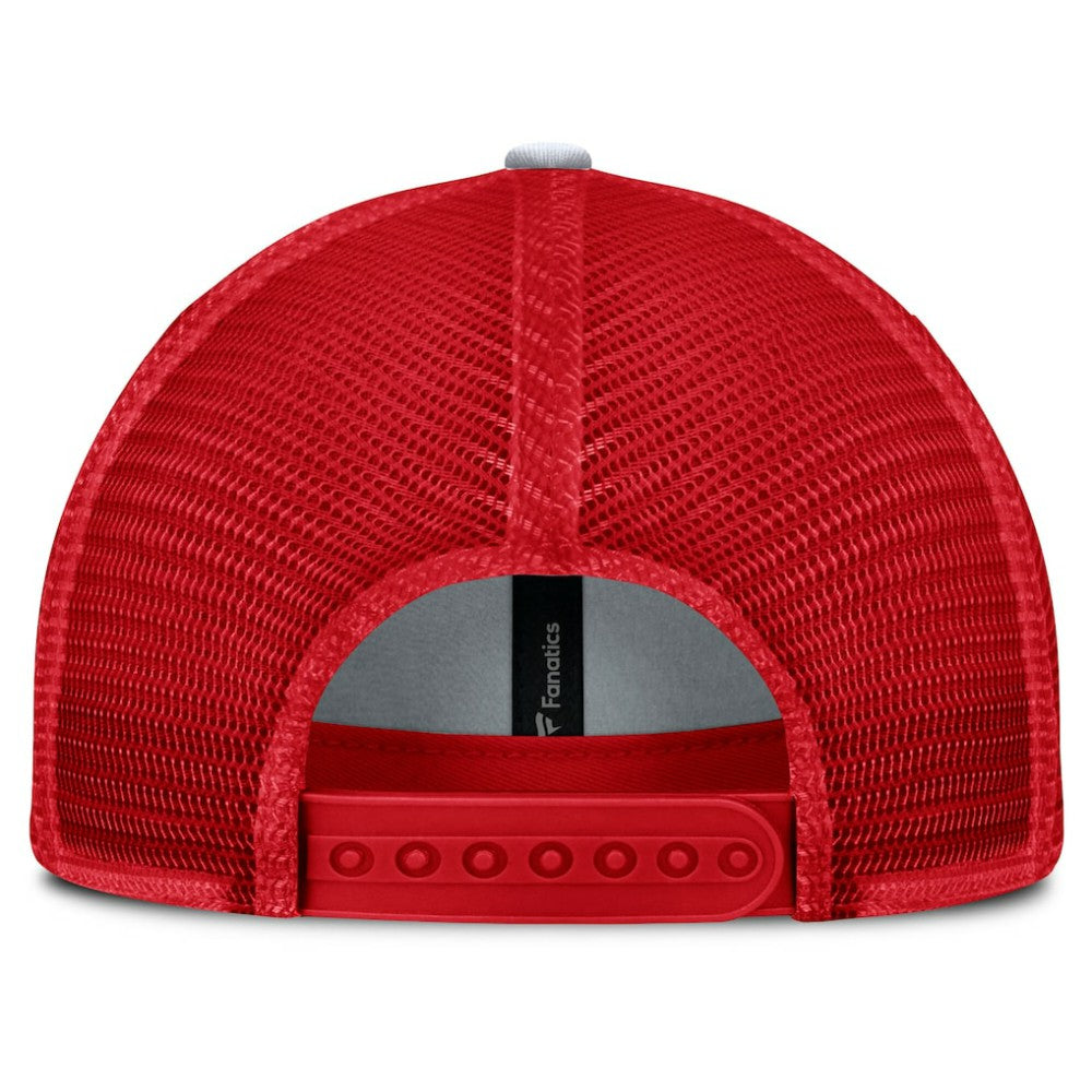 Detroit Red Wings Fanatics Fundamental One-Time Trucker Adjustable Hat - Red - NHL