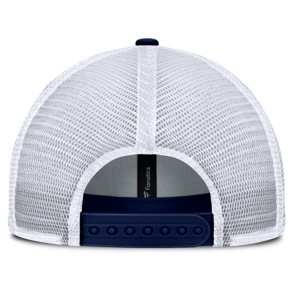 New York Rangers Fanatics Fundamental One-Time Trucker Adjustable Hat - Blue - NHL