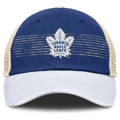 Toronto Maple Leafs Fanatics Heritage Breakaway Trucker Adjustable Hat - Blue/Cream - NHL
