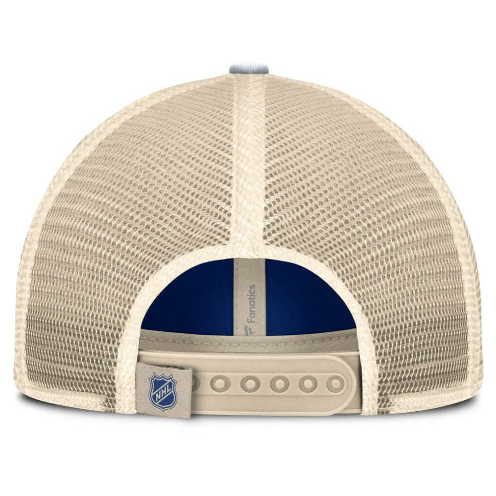 Toronto Maple Leafs Fanatics Heritage Breakaway Trucker Adjustable Hat - Blue/Cream - NHL