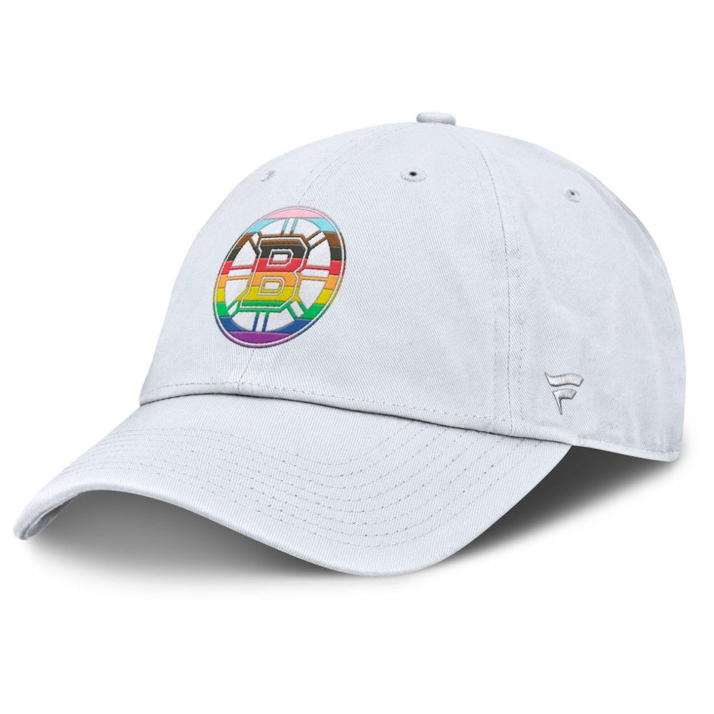 Boston Bruins Fanatics PRIDE Adjustable Hat - White - NHL