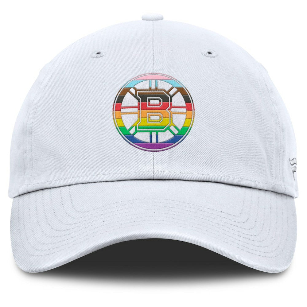 Boston Bruins Fanatics PRIDE Adjustable Hat - White - NHL