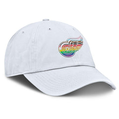 Detroit Red Wings Fanatics PRIDE Adjustable Hat - White - NHL