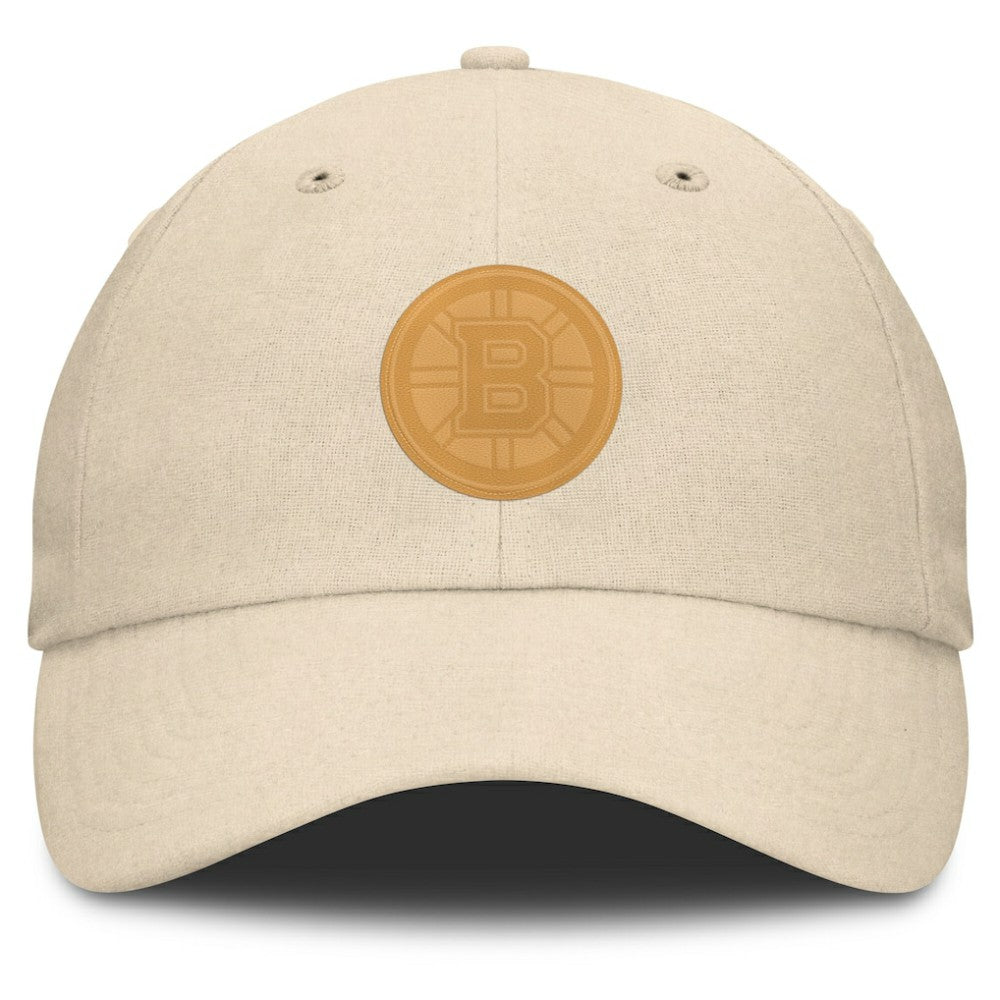 Boston Bruins Fanatics Front Office Canvas Adjustable Hat - Tan - NHL