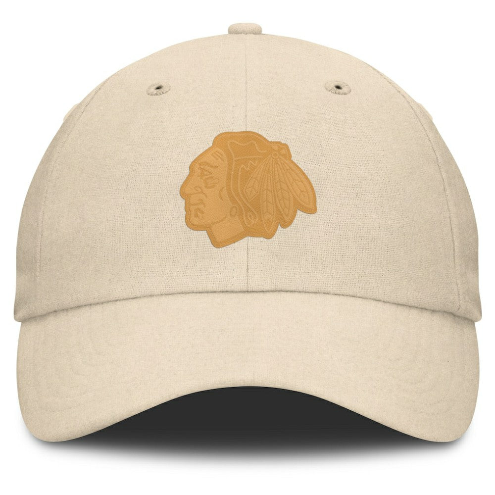 Chicago Blackhawks Fanatics Front Office Canvas Adjustable Hat - Tan - NHL