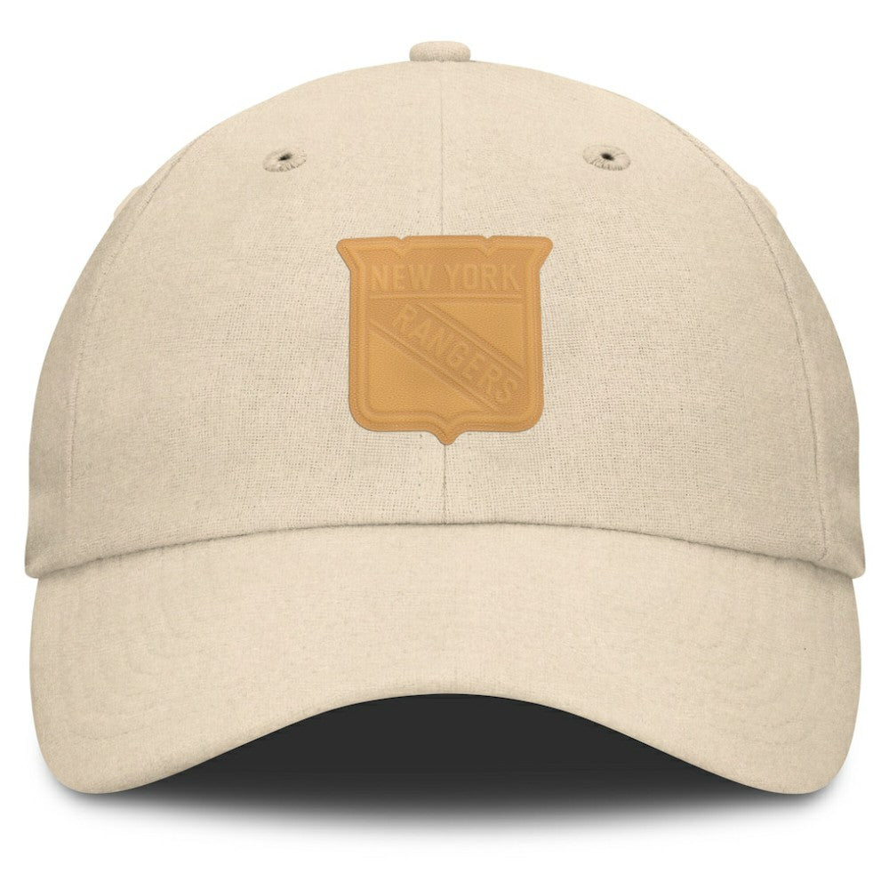 New York Rangers Fanatics Front Office Canvas Adjustable Hat - Tan - NHL