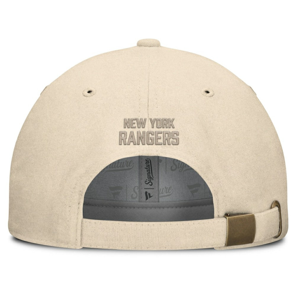 New York Rangers Fanatics Front Office Canvas Adjustable Hat - Tan - NHL