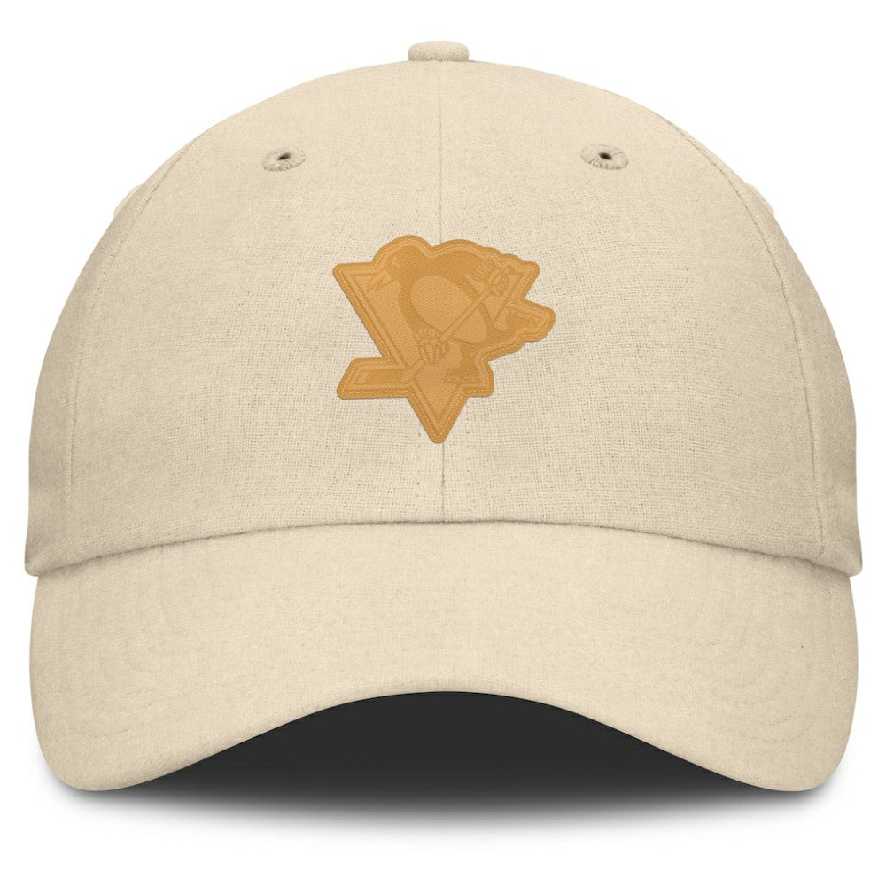 Pittsburgh Penguins Fanatics Front Office Canvas Adjustable Hat - Tan - NHL