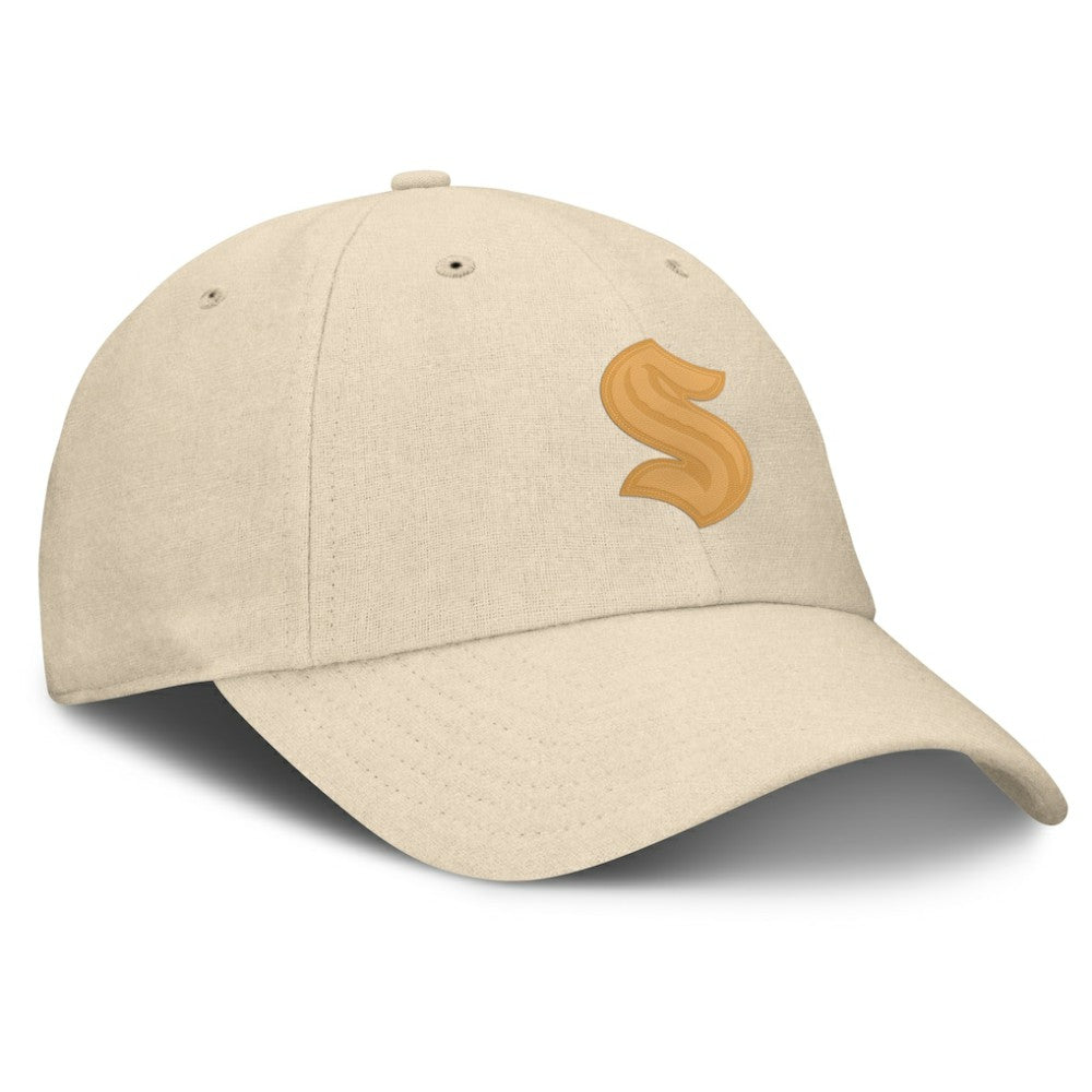 Seattle Kraken Fanatics Front Office Canvas Adjustable Hat - Tan - NHL