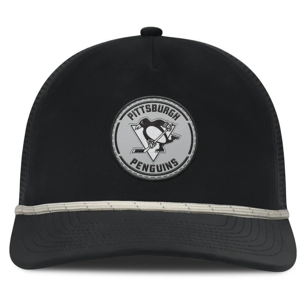 Pittsburgh Penguins Fanatics Front Office Performance A-Frame Adjustable Hat - Black - NHL