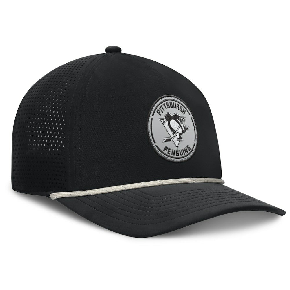 Pittsburgh Penguins Fanatics Front Office Performance A-Frame Adjustable Hat - Black - NHL
