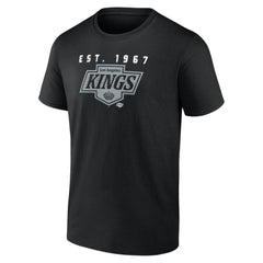 Los Angeles Kings Logo Athletic Coordinate T-Shirt - Black - NHL