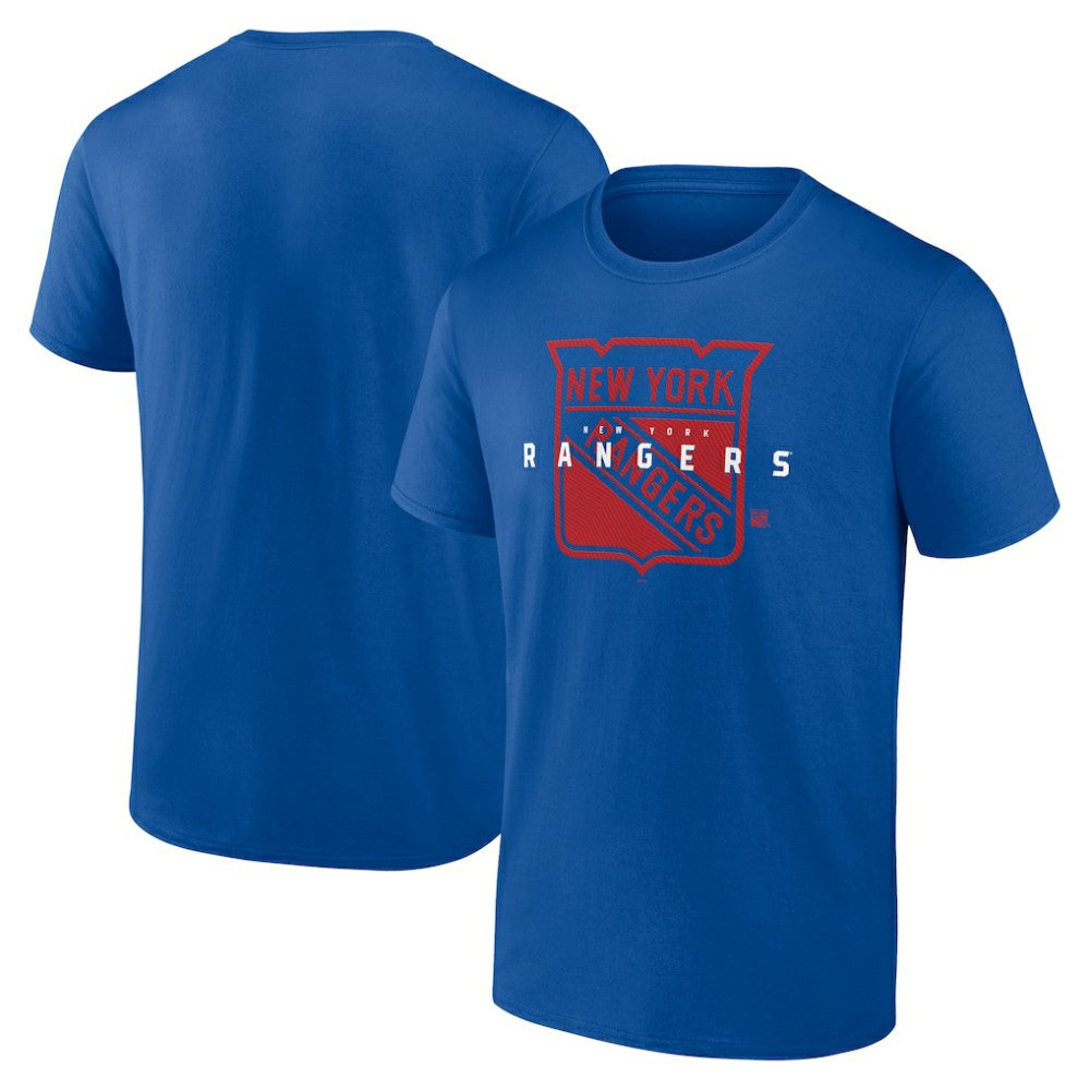 New York Rangers Logo Athletic Coordinate T-Shirt - Blue - NHL
