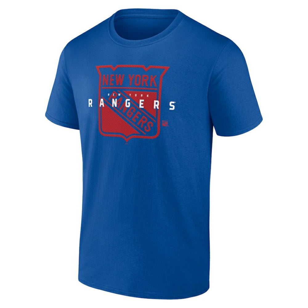 New York Rangers Logo Athletic Coordinate T-Shirt - Blue - NHL