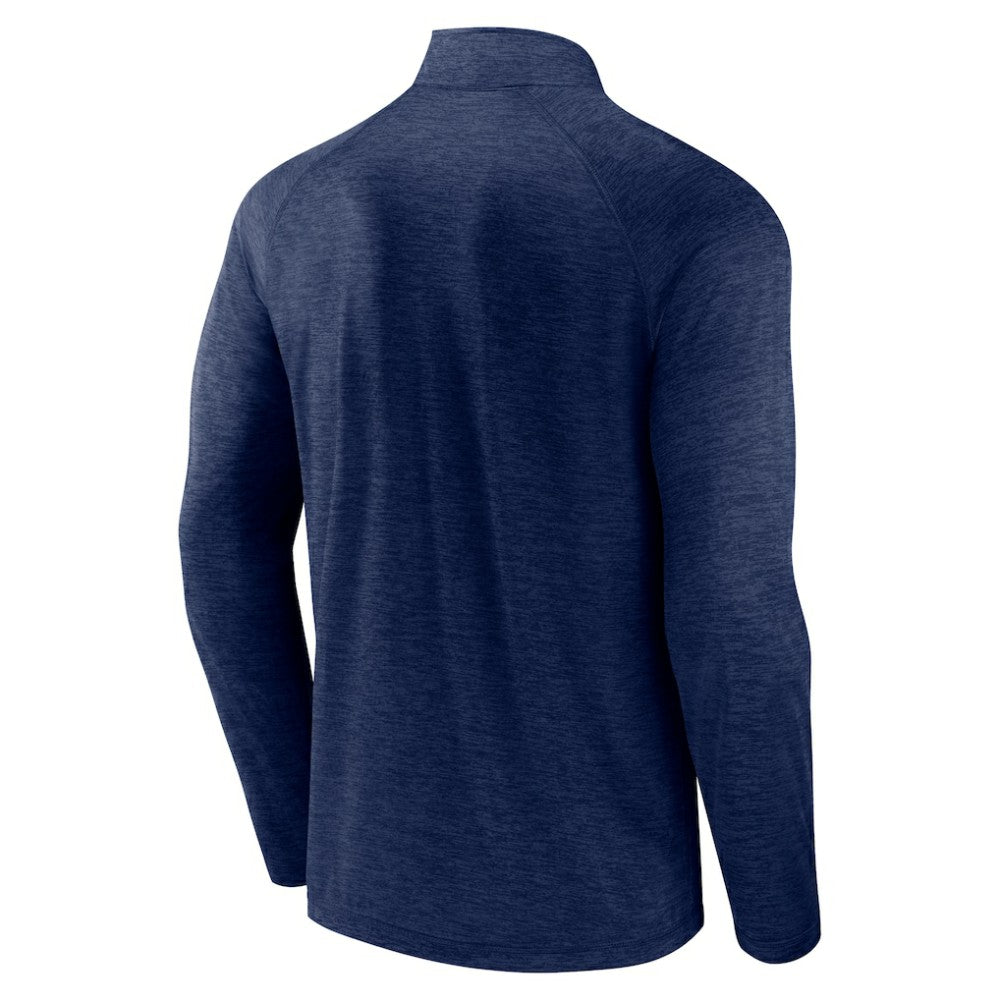 Colorado Avalanche Logo Athletic Head-to-Head Raglan Quarter-Zip Top - Navy - NHL