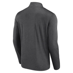Chicago Blackhawks Logo Athletic Head-to-Head Raglan Quarter-Zip Top - Heather Charcoal - NHL