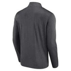 Vegas Golden Knights Logo Athletic Head-to-Head Raglan Quarter-Zip Top - Heather Charcoal - NHL