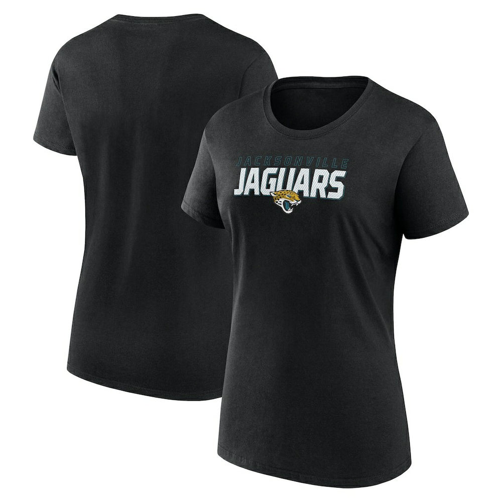 Jacksonville Jaguars Logo Athletic Women's Lean T-Shirt Black | NFL