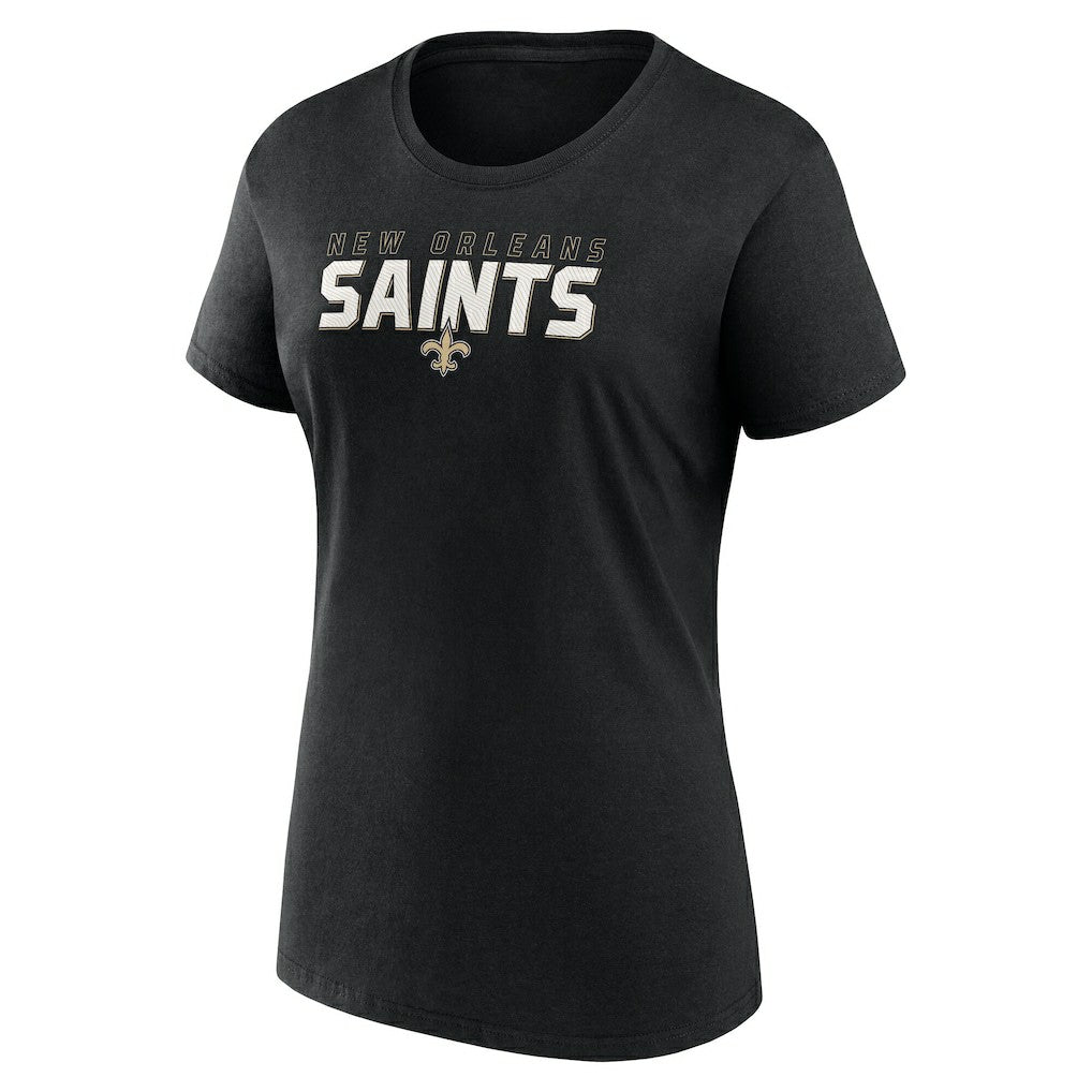 New Orleans Saints Logo Athletic Women's Lean T-Shirt Black | NFL