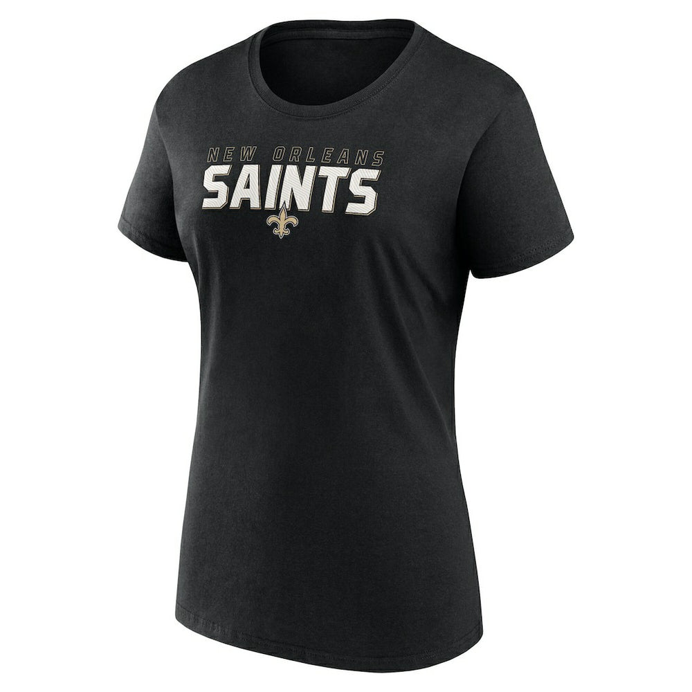 New Orleans Saints Logo Athletic Women's Lean T-Shirt Black | NFL
