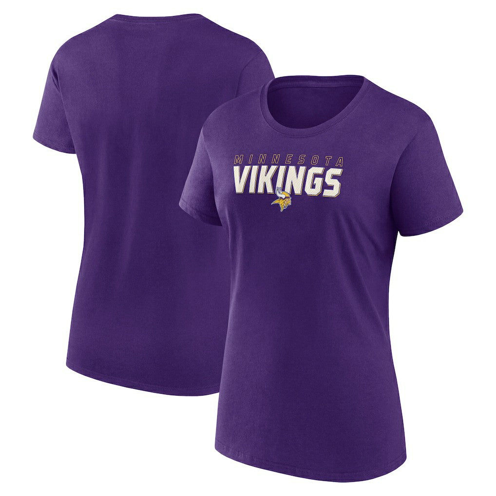 Minnesota Vikings Logo Athletic Women's Lean T-Shirt Purple | NFL