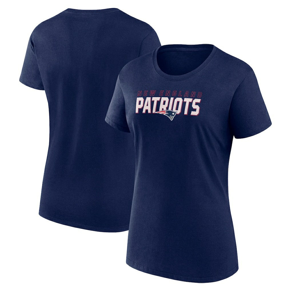 New England Patriots Logo Athletic Women's Lean T-Shirt Navy | NFL