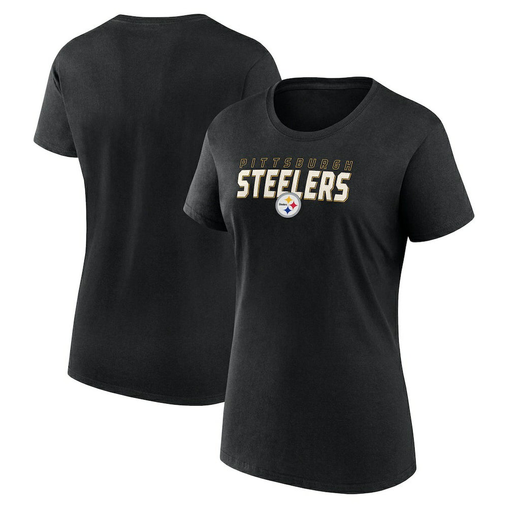 Pittsburgh Steelers Logo Athletic Women's Lean T-Shirt Black | NFL
