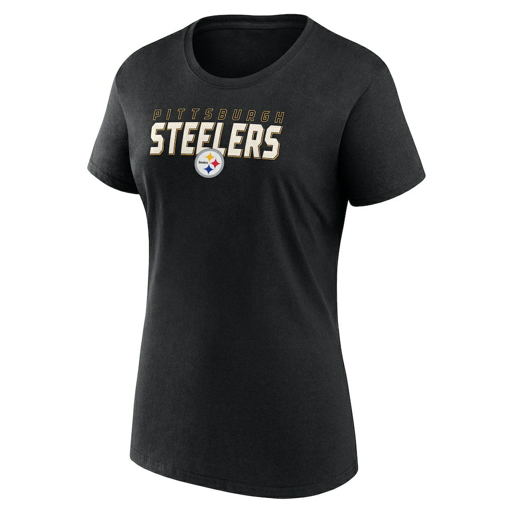 Pittsburgh Steelers Logo Athletic Women's Lean T-Shirt Black | NFL