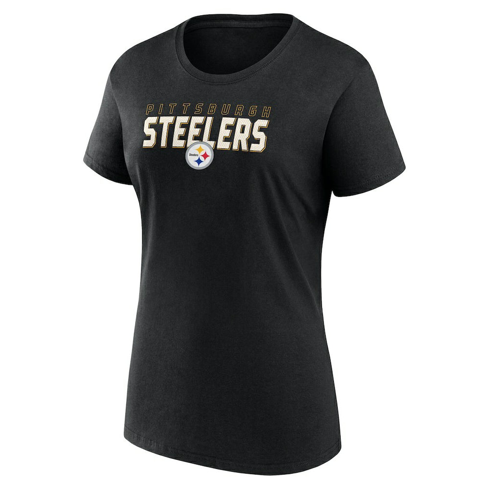 Pittsburgh Steelers Logo Athletic Women's Lean T-Shirt Black | NFL