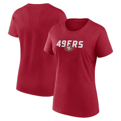 San Francisco 49ers Logo Athletic Women's Lean T-Shirt Scarlet | NFL