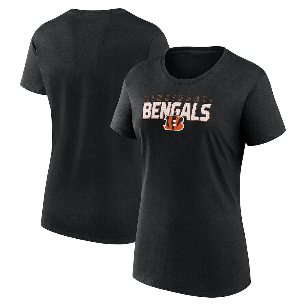 Cincinnati Bengals Logo Athletic Women's Lean T-Shirt Black | NFL