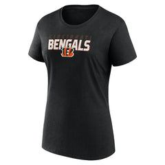 Cincinnati Bengals Logo Athletic Women's Lean T-Shirt Black | NFL