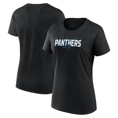 Carolina Panthers Logo Athletic Women's Lean T-Shirt Black | NFL
