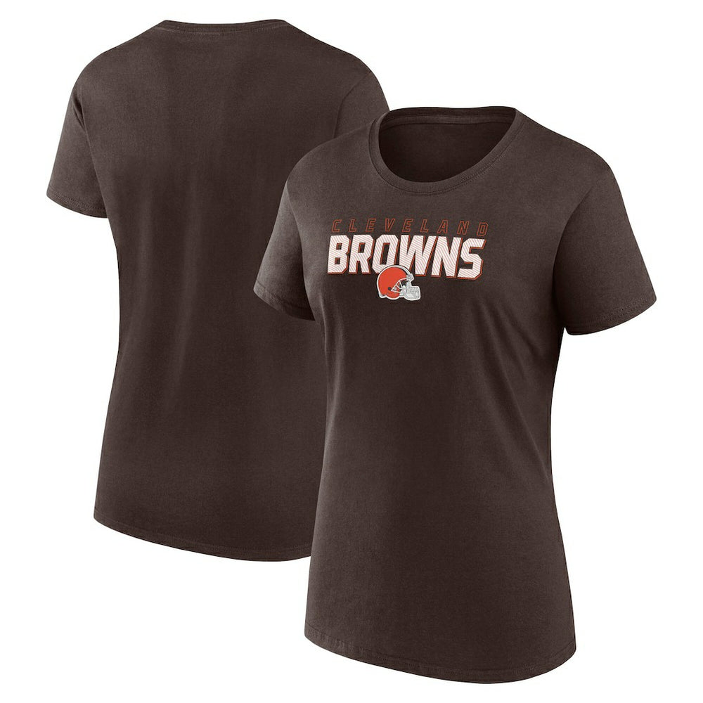 Cleveland Browns Logo Athletic Women's Lean T-Shirt Brown | NFL